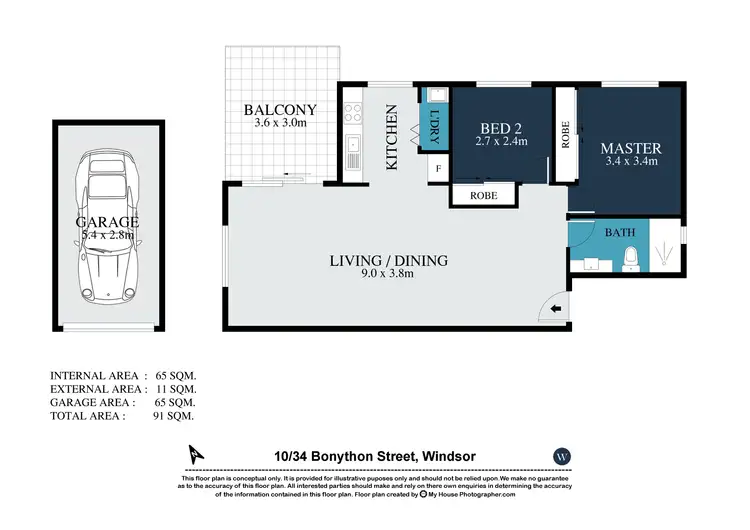 Floorplan of Homely unit listing, 10/34 Bonython Street, Windsor QLD 4030