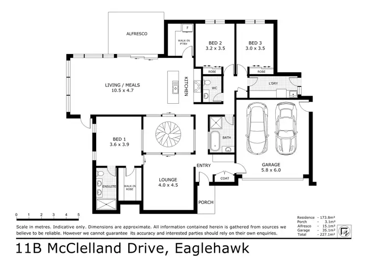 Floorplan of Homely house listing, 11B McClelland Drive, Eaglehawk VIC 3556