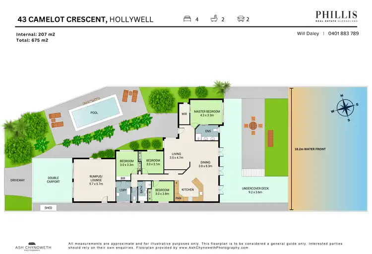 Floorplan of Homely house listing, 43 Camelot Crescent, Hollywell QLD 4216