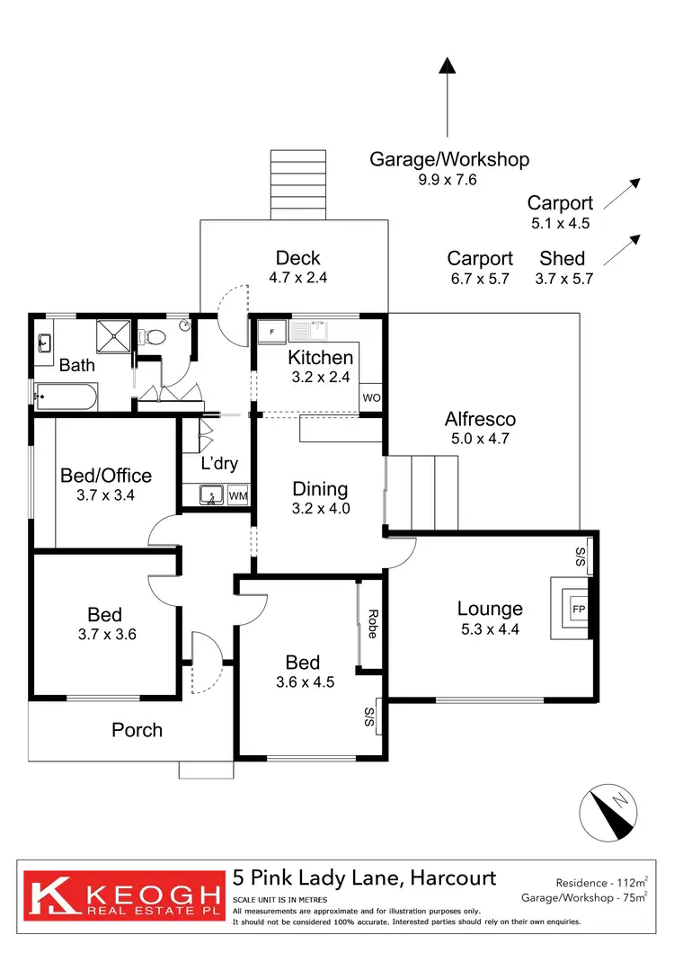 Floorplan of Homely house listing, 5 Pink Lady Lane, Harcourt VIC 3453
