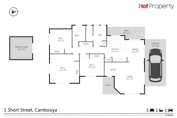 Floorplan of Homely house listing, 1 Short Street, Cambooya QLD 4358