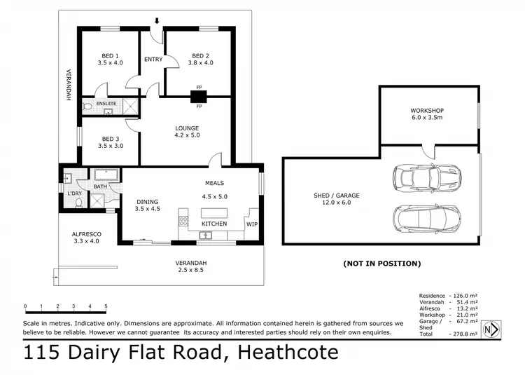 Floorplan of Homely house listing, 115 Dairy Flat Road, Heathcote VIC 3523
