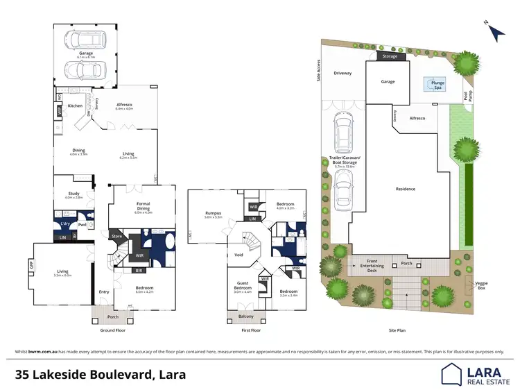 Floorplan of Homely house listing, 35 Lakeside Boulevard, Lara VIC 3212