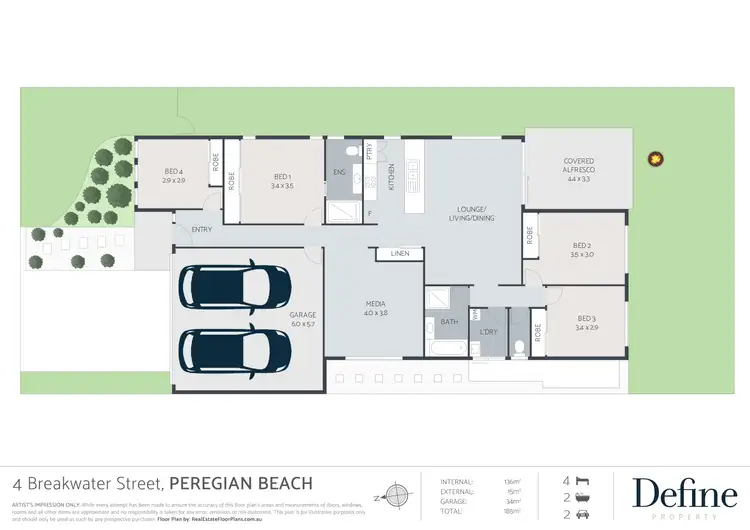 Floorplan of Homely house listing, 4 Breakwater Street, Peregian Beach QLD 4573