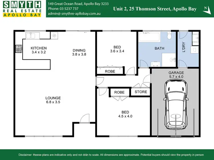 Floorplan of Homely unit listing, unit 2/25 Thomson Street, Apollo Bay VIC 3233