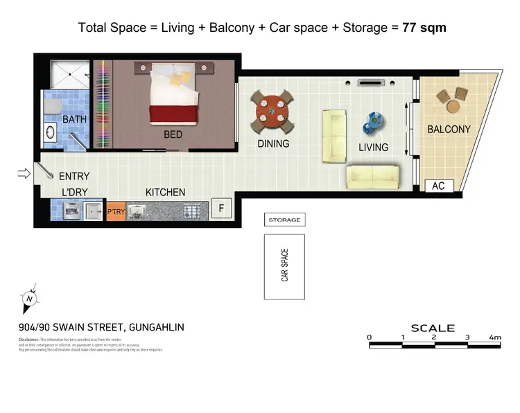 Floorplan of Homely apartment listing, 904/90 Swain Street, Gungahlin ACT 2912