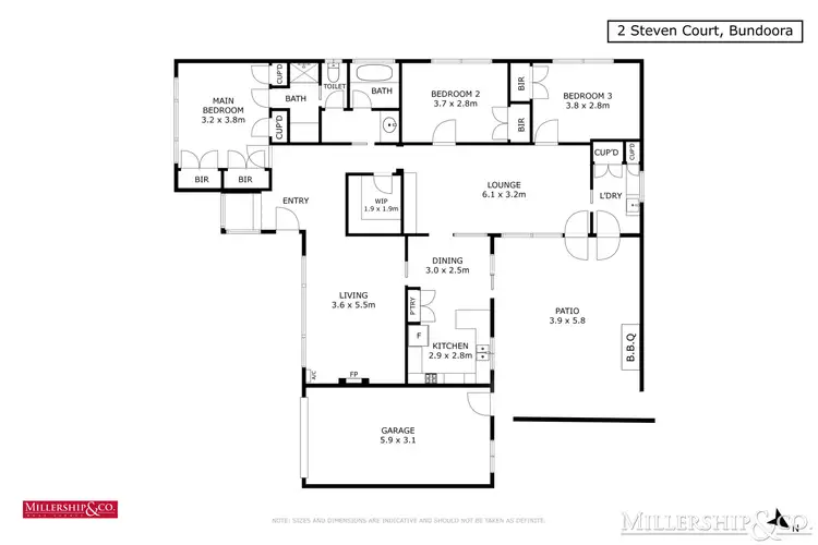 Floorplan of Homely house listing, 2 Steven Court, Bundoora VIC 3083