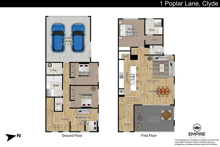Floorplan of Homely house listing, 1 Poplar Lane, Clyde VIC 3978