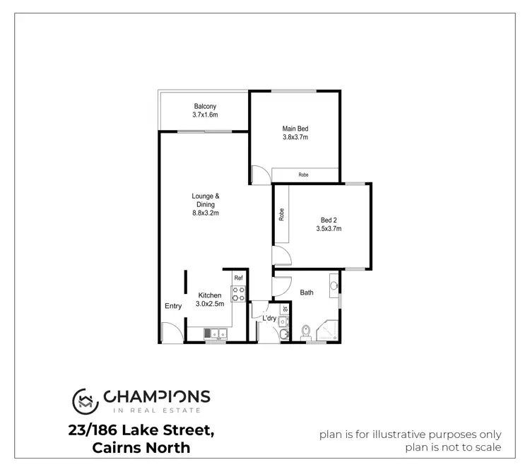 Floorplan of Homely unit listing, 23/186 Lake Street, Cairns North QLD 4870