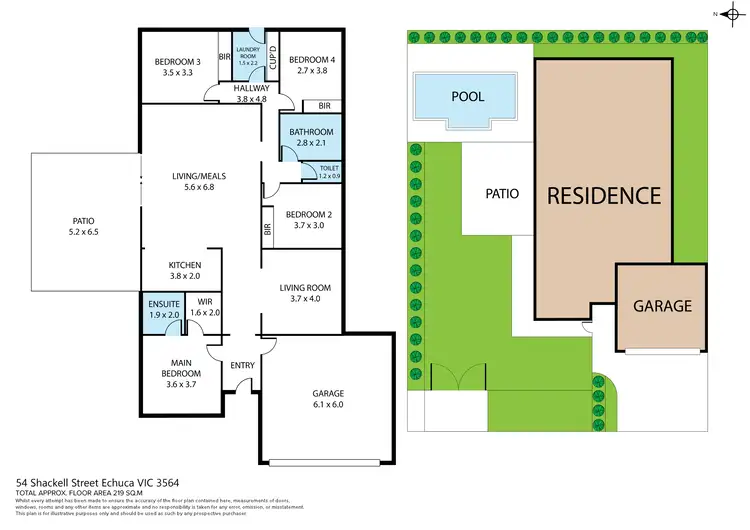 Floorplan of Homely house listing, 54 Shackell Street, Echuca VIC 3564