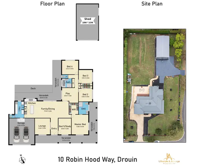 Floorplan of Homely rural property listing, 10 Robin Hood Way, Drouin VIC 3818