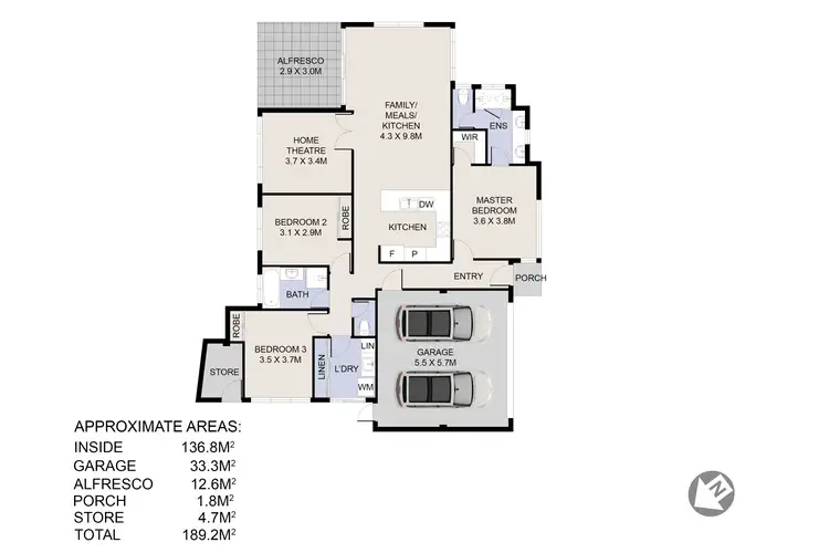 Floorplan of Homely villa listing, 719B Canning Highway, Applecross WA 6153