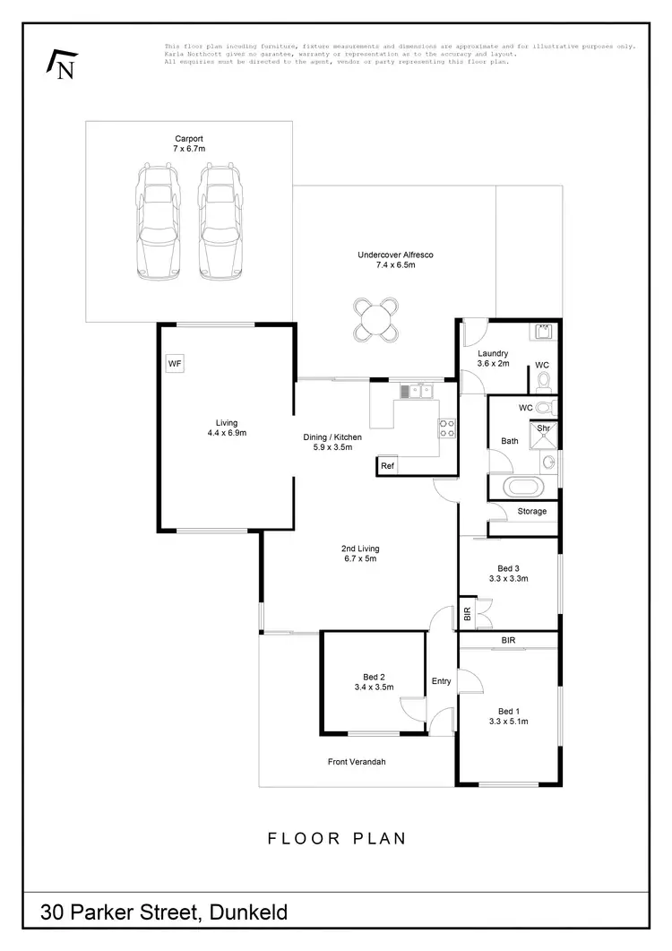 Floorplan of Homely house listing, 30 Parker Street, Dunkeld VIC 3294