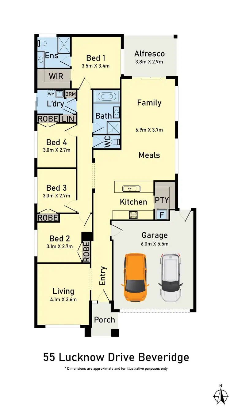 Floorplan of Homely house listing, 55 Lucknow Drive, Beveridge VIC 3753