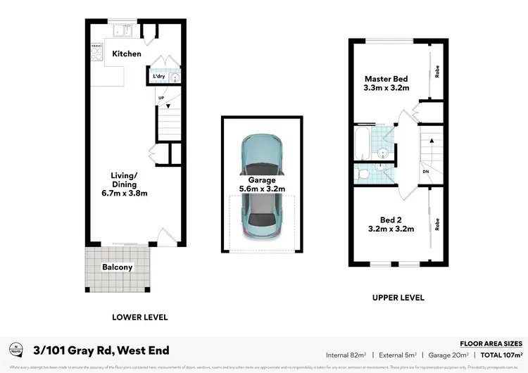 Floorplan of Homely apartment listing, 3/101 Gray Road, West End QLD 4101