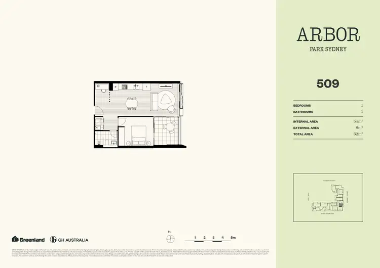 Floorplan of Homely apartment listing, 509/57 Ashmore Street, Erskineville NSW 2043