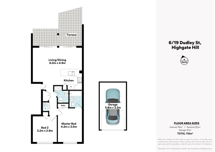 Floorplan of Homely apartment listing, 6/19 Dudley Street, Highgate Hill QLD 4101