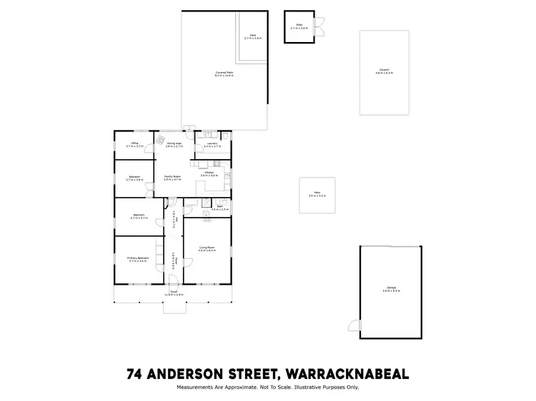 Floorplan of Homely house listing, 74 Anderson St, Warracknabeal VIC 3393