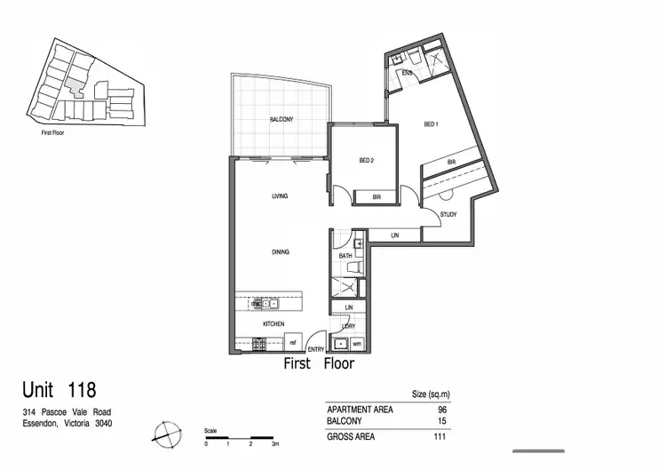 Floorplan of Homely apartment listing, 118/314 Pascoe Vale Road, Essendon VIC 3040
