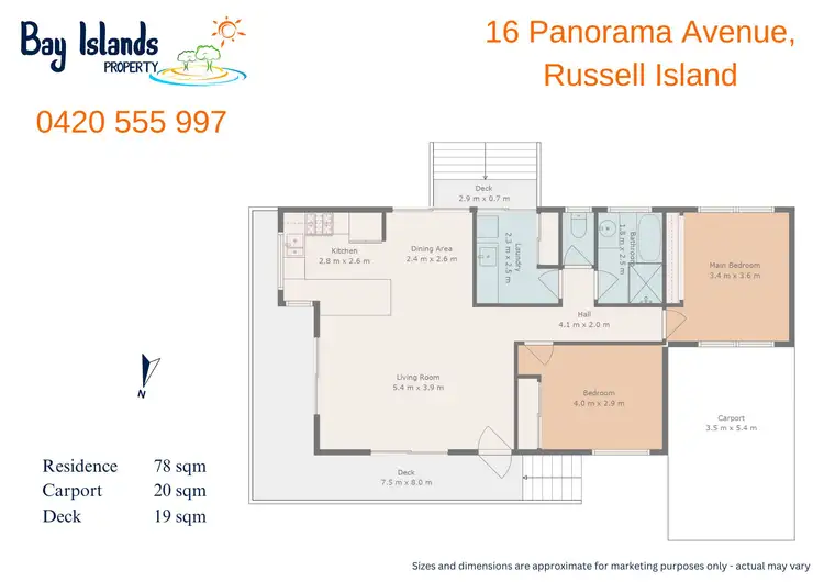 Floorplan of Homely house listing, 16 Panorama Avenue, Russell Island QLD 4184