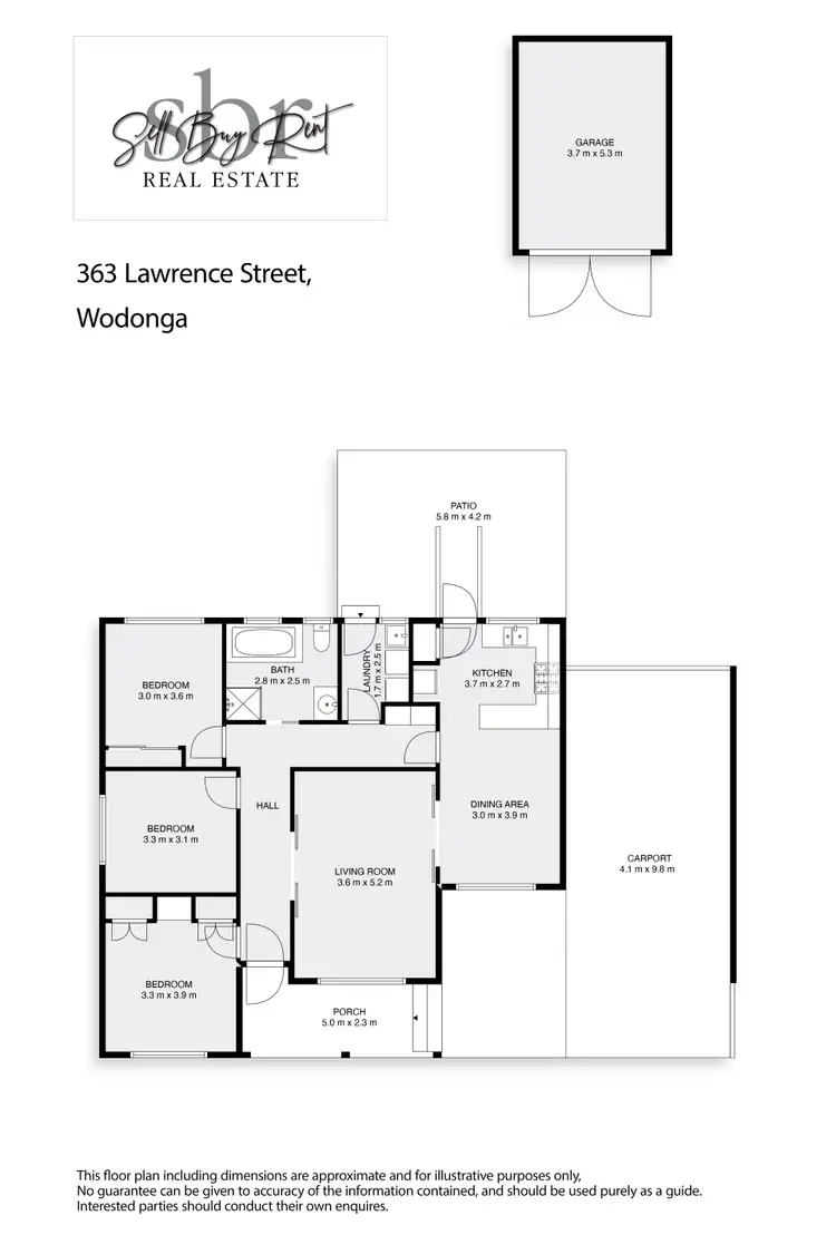Floorplan of Homely house listing, 363 LAWRENCE STREET, Wodonga VIC 3690