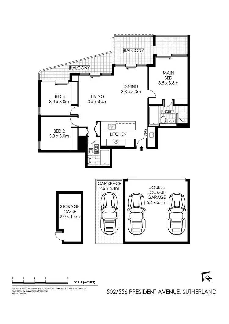 Floorplan of Homely apartment listing, 502/552-556 President Avenue, Sutherland NSW 2232