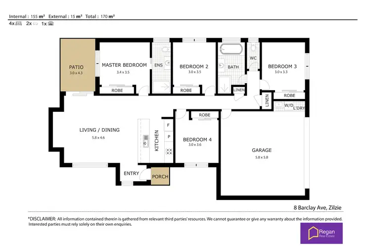 Floorplan of Homely house listing, 8 Barclay Avenue, Zilzie QLD 4710