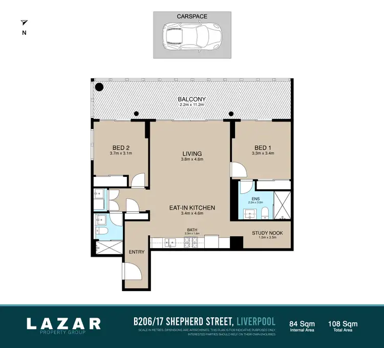 Floorplan of Homely apartment listing, b206/17 Shepherd Street, Liverpool NSW 2170