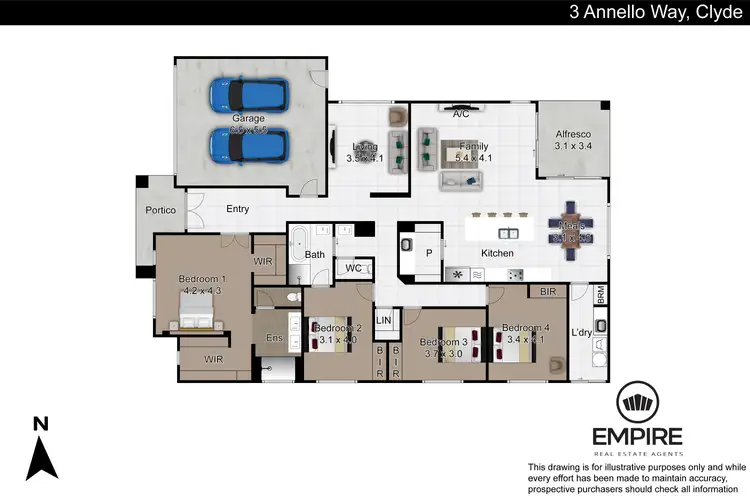 Floorplan of Homely house listing, 3 Annello Way, Clyde VIC 3978