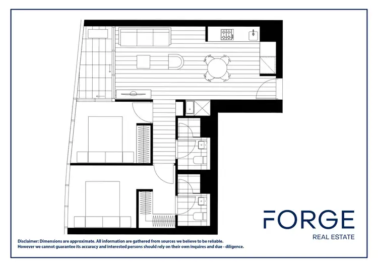Floorplan of Homely apartment listing, 1205s/889 Collins street, Docklands VIC 3008
