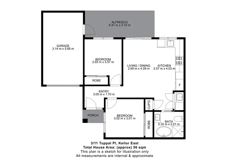 Floorplan of Homely unit listing, 3/11 Tuppal Place, Keilor East VIC 3033