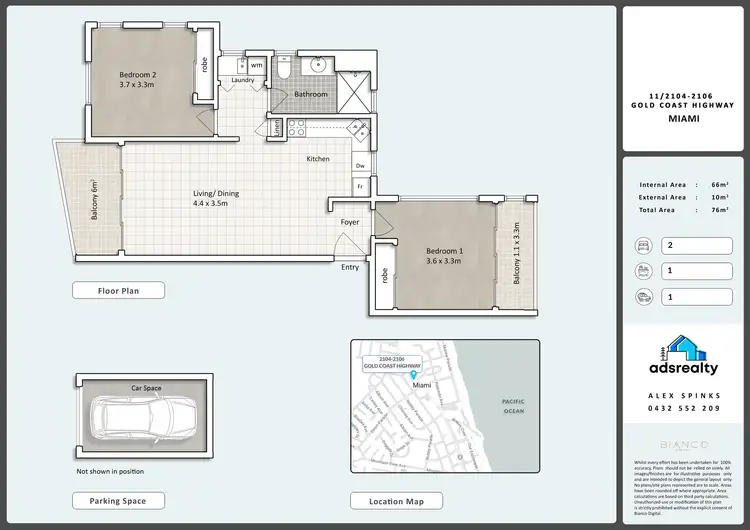 Floorplan of Homely apartment listing, 11/2104 Gold Coast Highway, Miami QLD 4220