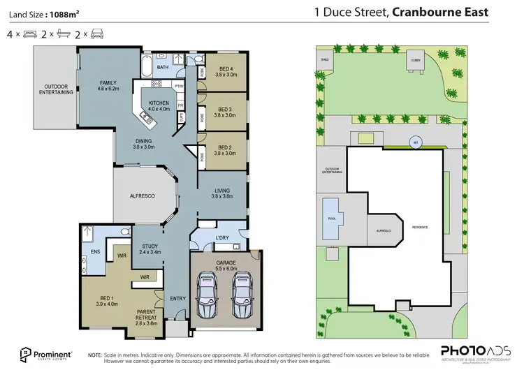 Floorplan of Homely house listing, 1 Duce Street, Cranbourne East VIC 3977
