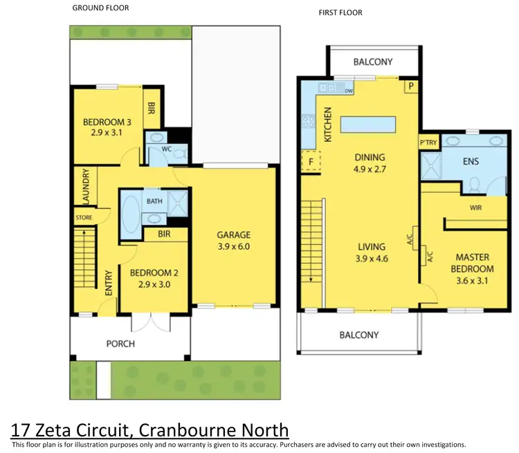 Floorplan of Homely townhouse listing, 17 Zeta Circuit, Cranbourne North VIC 3977