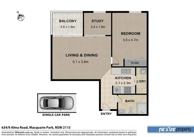 Floorplan of Homely apartment listing, 634/9 Alma Road, Macquarie Park NSW 2113