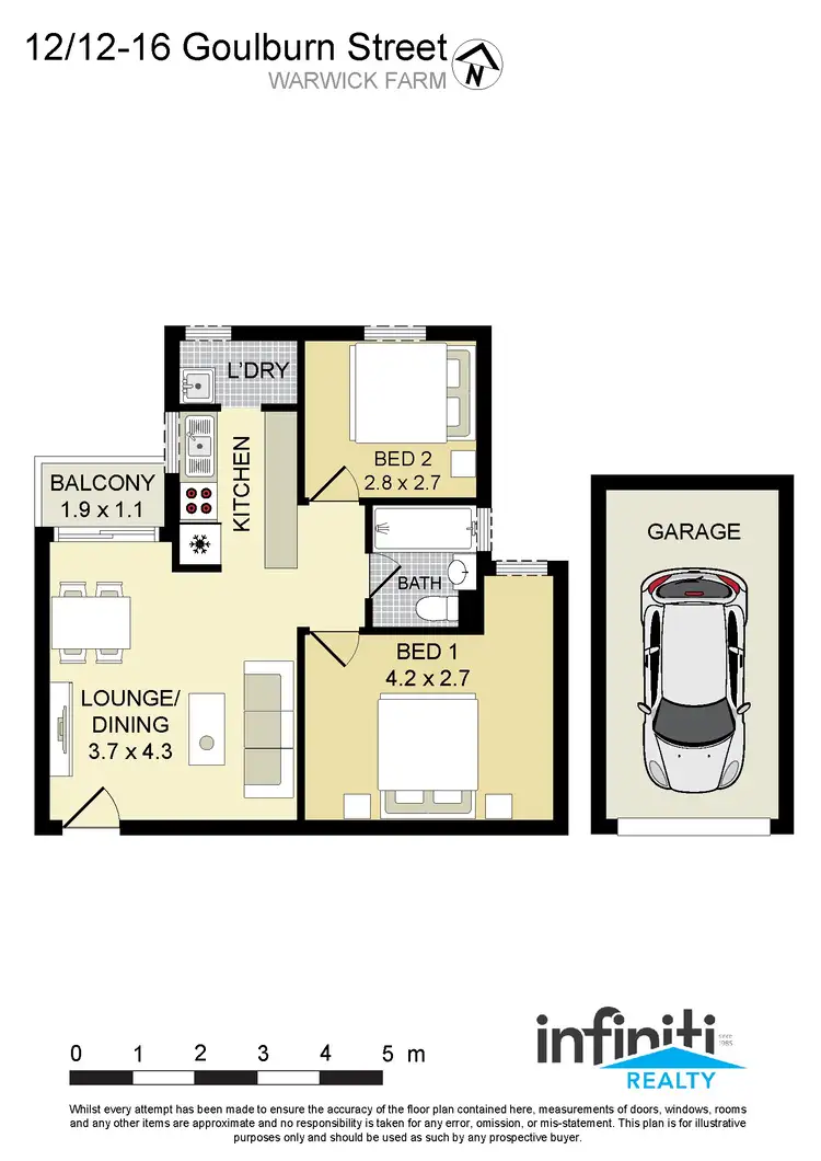 Floorplan of Homely apartment listing, 12/12-16 Goulburn Street, Warwick Farm NSW 2170