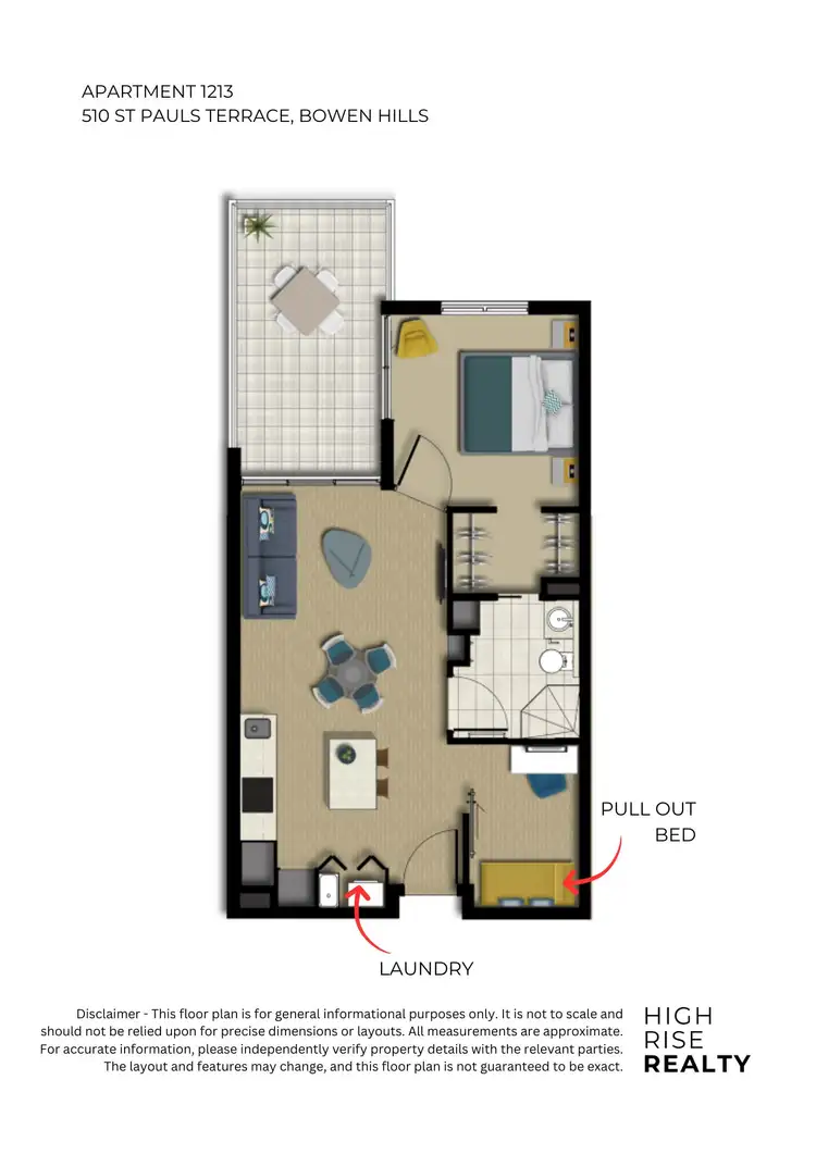 Floorplan of Homely apartment listing, 1909/510 Saint Pauls Terrace, Bowen Hills QLD 4006