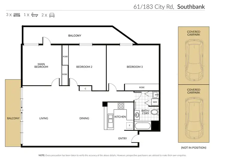 Floorplan of Homely apartment listing, 61/183 City Road, Southbank VIC 3006