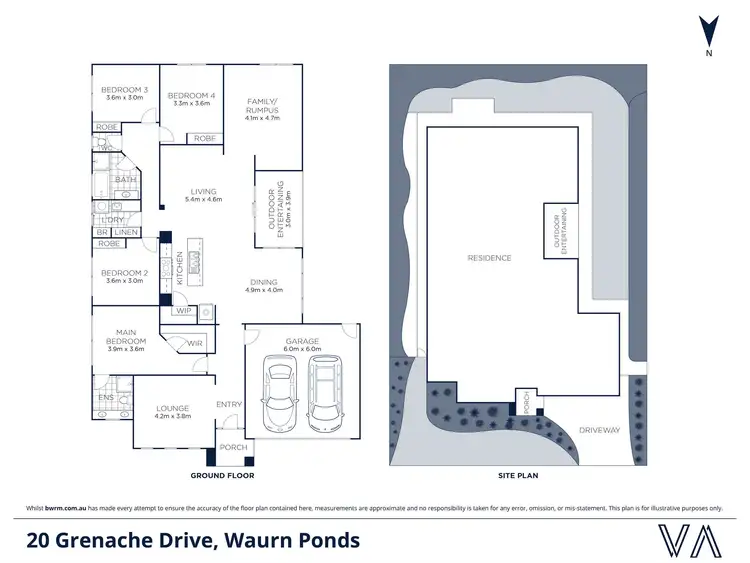 Floorplan of Homely house listing, 20 Grenache Drive, Waurn Ponds VIC 3216