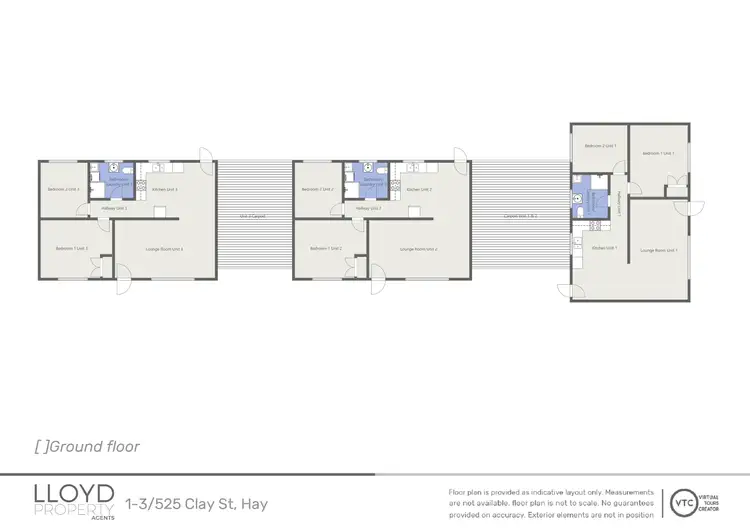 Floorplan of Homely block of units listing, 1-3/525 CLAY STREET, Hay NSW 2711