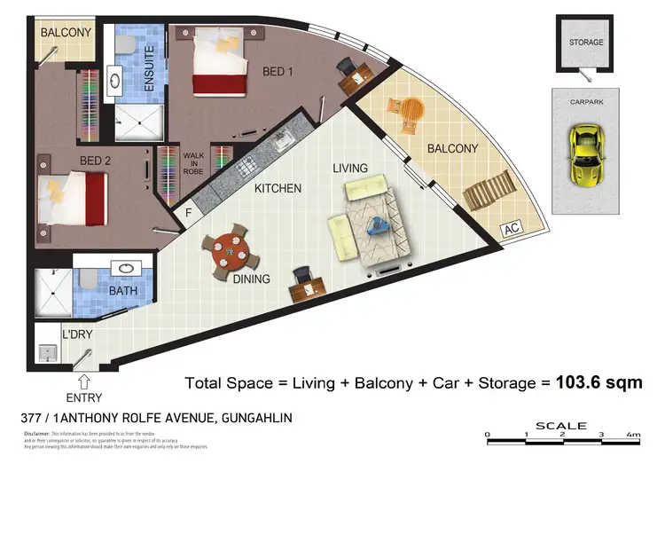 Floorplan of Homely apartment listing, 377/1 Anthony Rolfe Avenue, Gungahlin ACT 2912