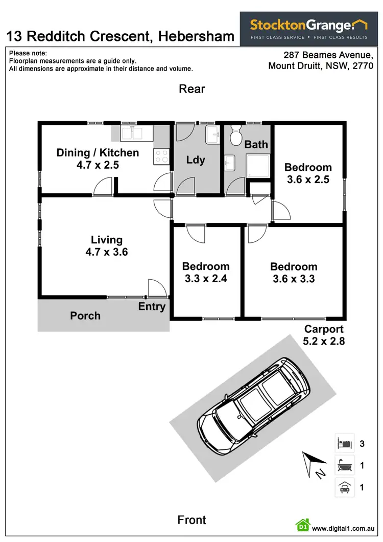 Floorplan of Homely house listing, 13 Redditch Crescent, Hebersham NSW 2770