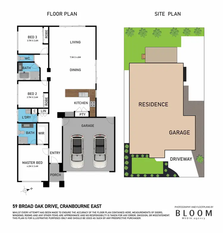Floorplan of Homely house listing, 59 Broad Oak Drive, Cranbourne East VIC 3977