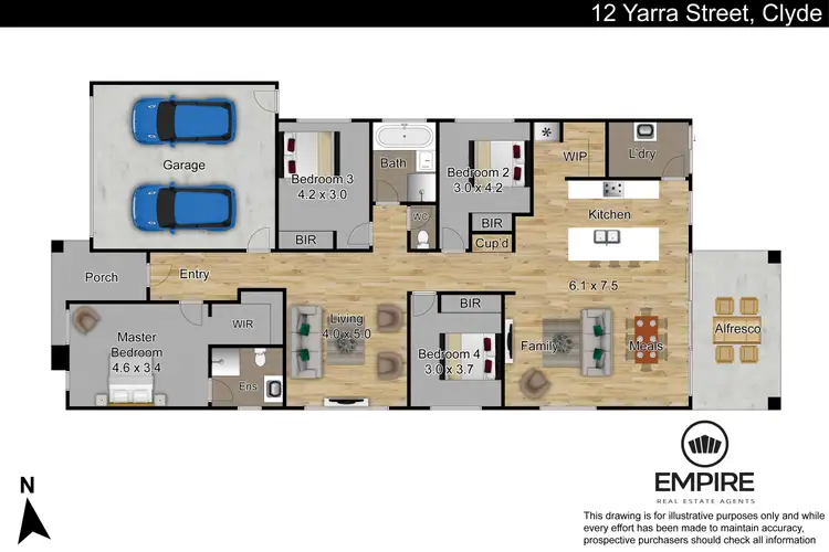 Floorplan of Homely house listing, 12 Yarra Street, Clyde VIC 3978