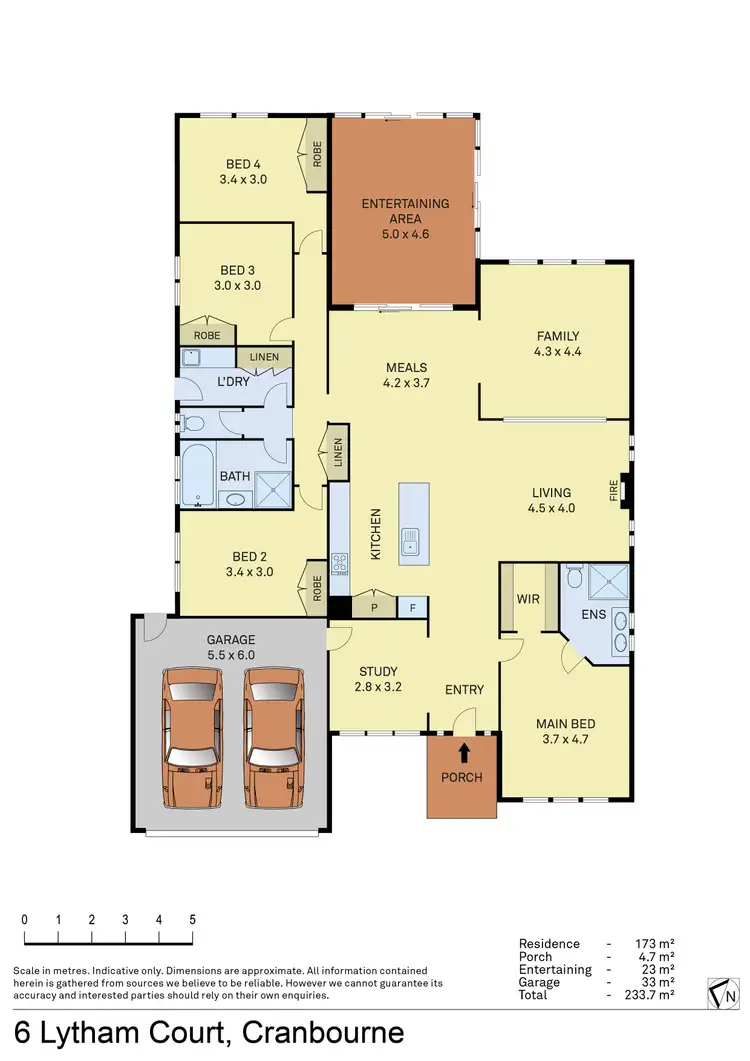 Floorplan of Homely house listing, 6 Lytham Court, Cranbourne VIC 3977