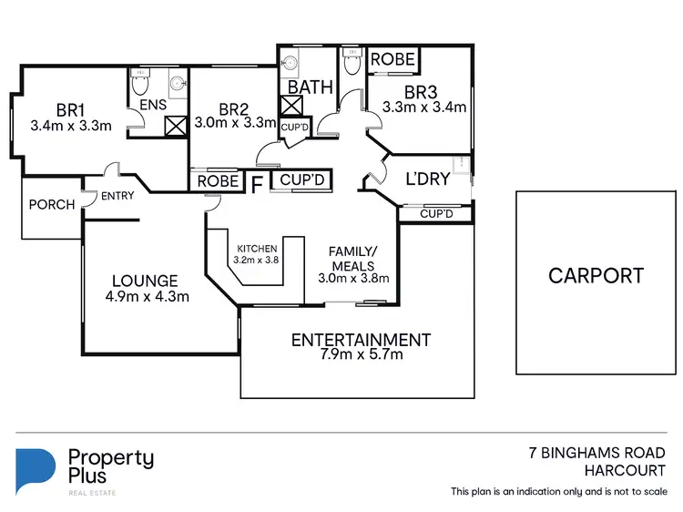 Floorplan of Homely house listing, 7 Binghams Road, Harcourt VIC 3453
