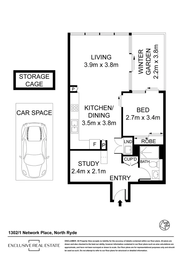 Floorplan of Homely apartment listing, 1302/1 Network Place, North Ryde NSW 2113