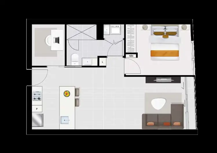 Floorplan of Homely apartment listing, 11405/88 Doggett Street, Newstead QLD 4006
