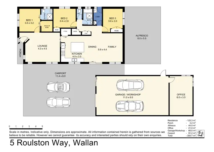 Floorplan of Homely house listing, 5 Roulston Way, Wallan VIC 3756
