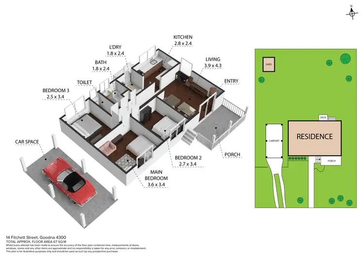 Floorplan of Homely house listing, 14 Fitchett Street, Goodna QLD 4300